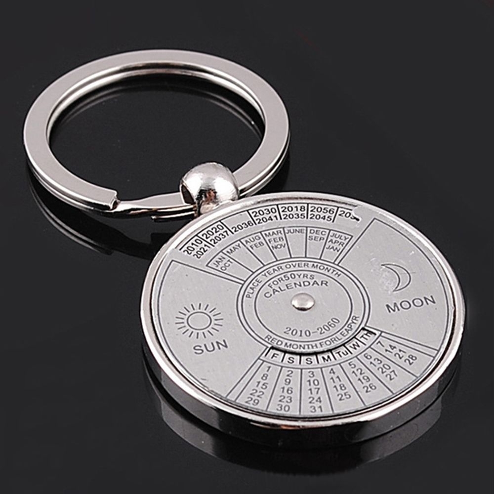 Us $0.41 12% Off|New 50 Years Perpetual Calendar Keyring Fashion Vintage  Keyfob Unique Compass Metal Keychain Gift-In Key Chains From Jewelry &amp;