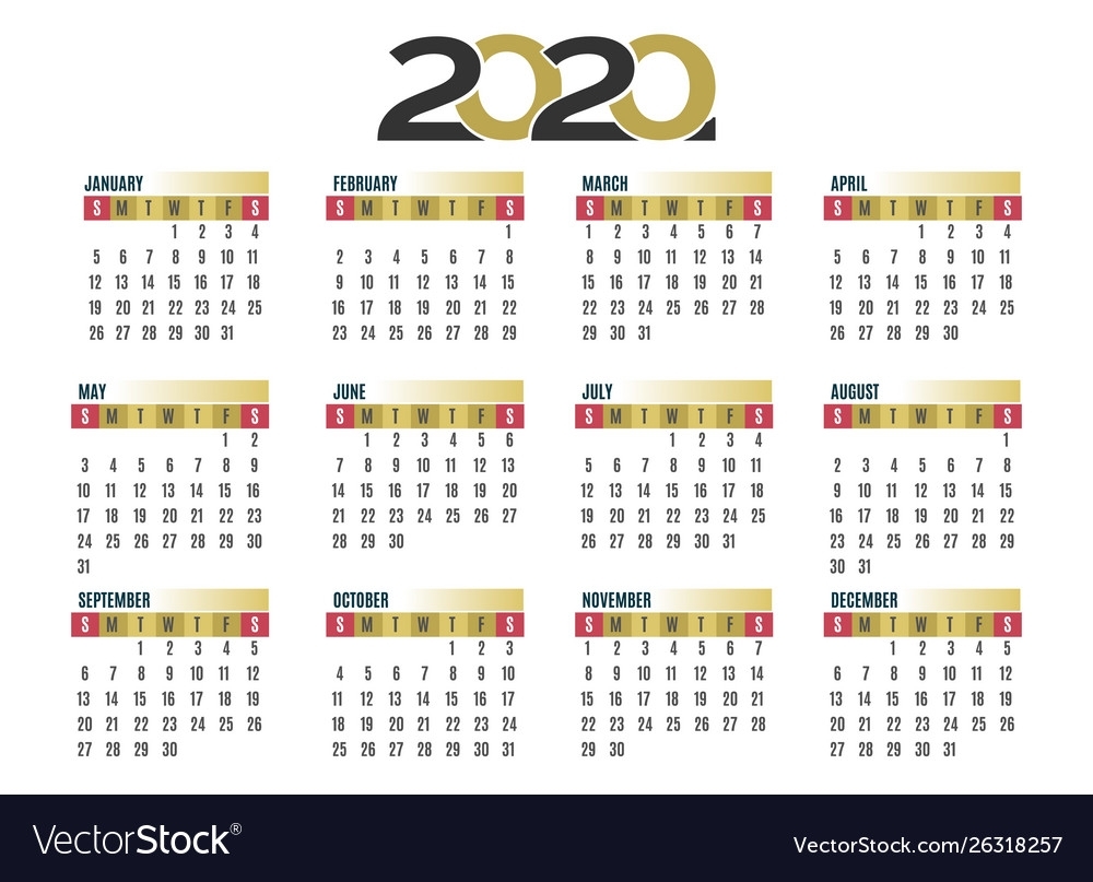 Wall Calendar 2020