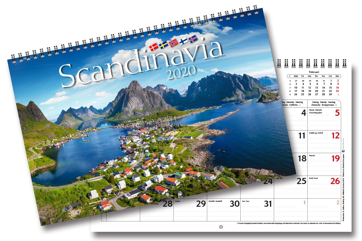 Wall Calendar Scandinavia 2020