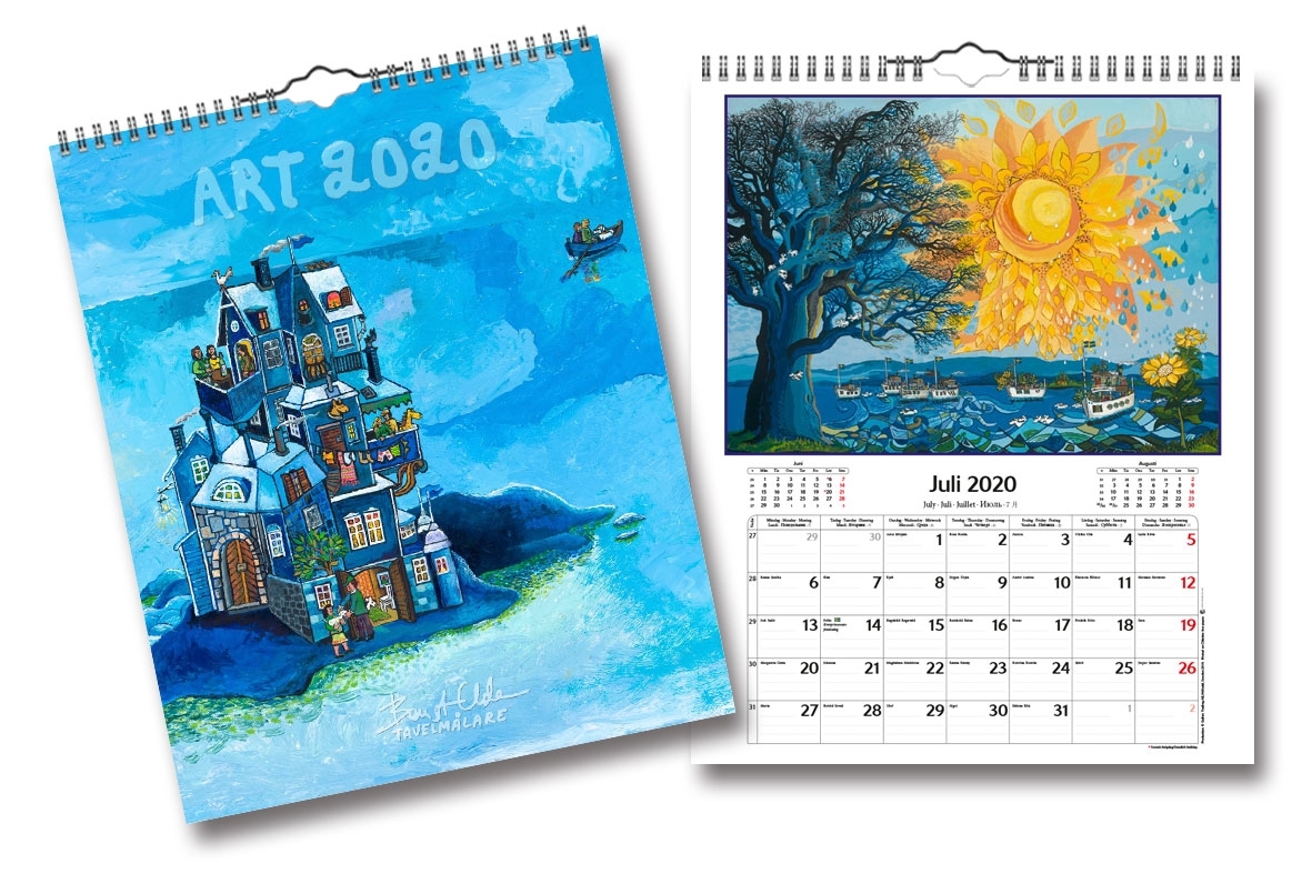 Wall Calendar Swedish Art Bengt Elde 2020
