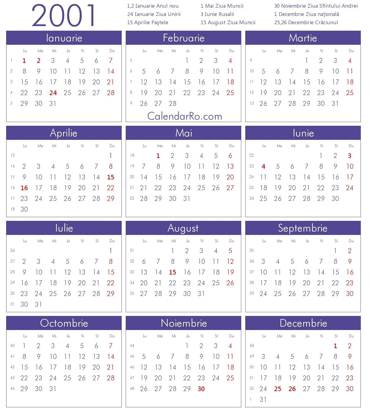 Year Round Calendar 2020 | Month Calendar Printable
