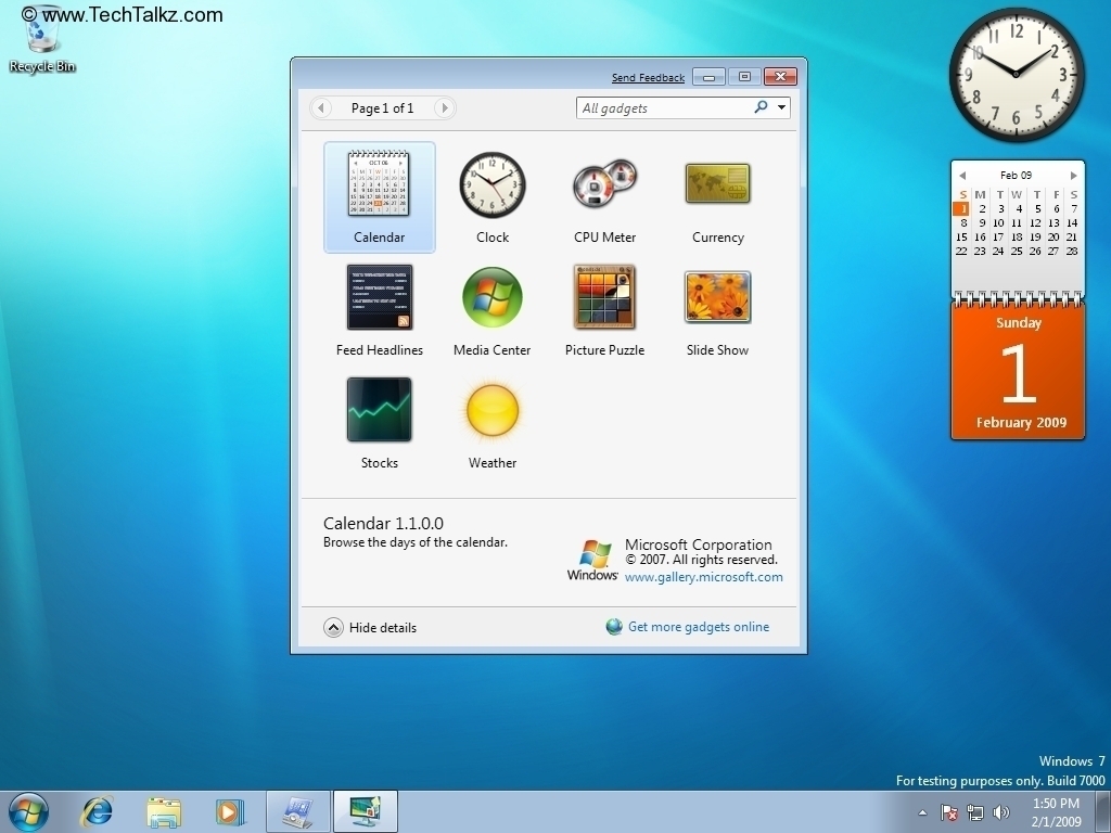 desktop gadgets download for windows 7