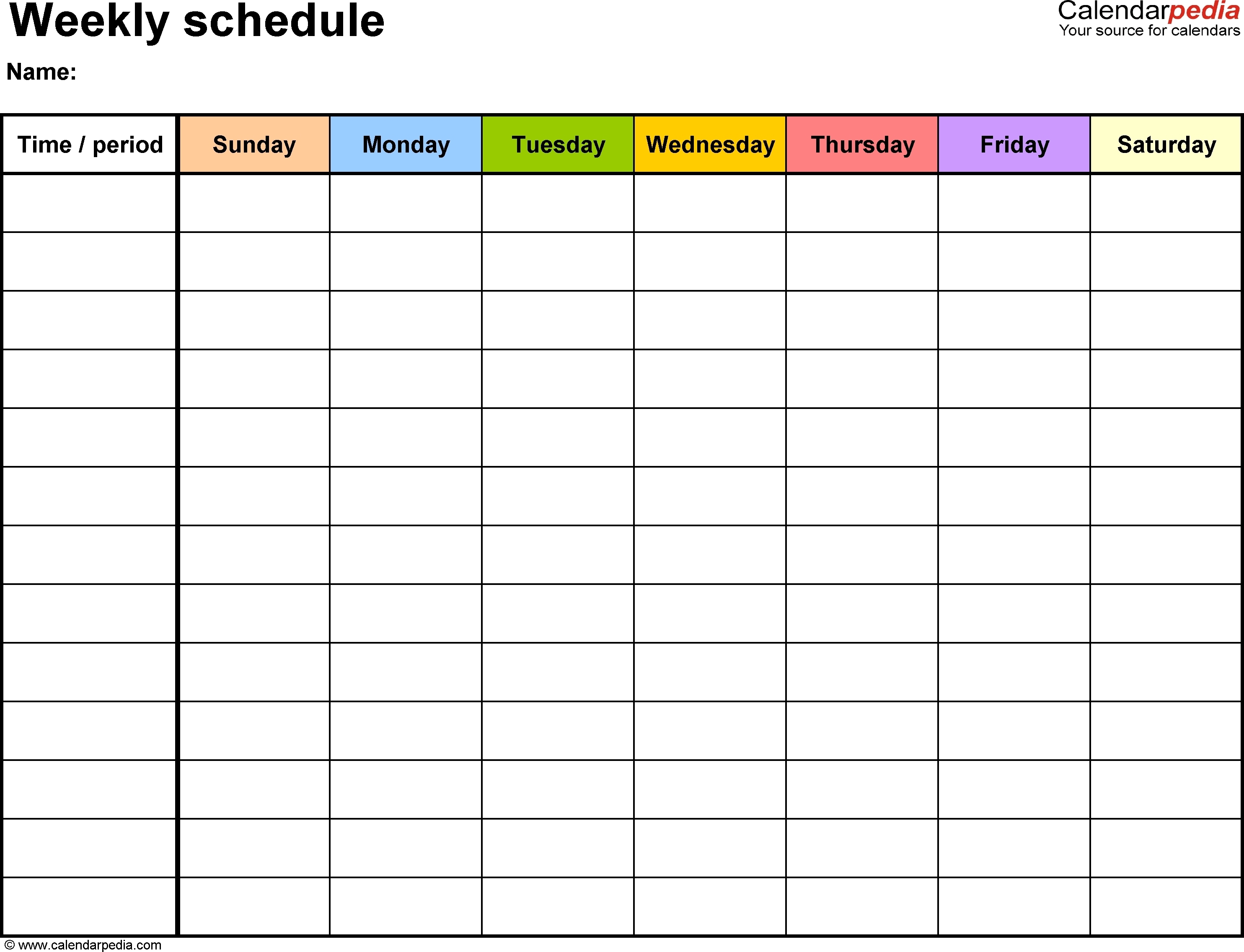 Weekly Calendar Generator Free – Printable Week Calendar