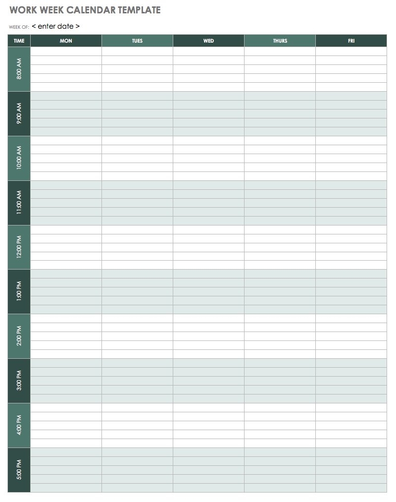 Weekly Calendarhour