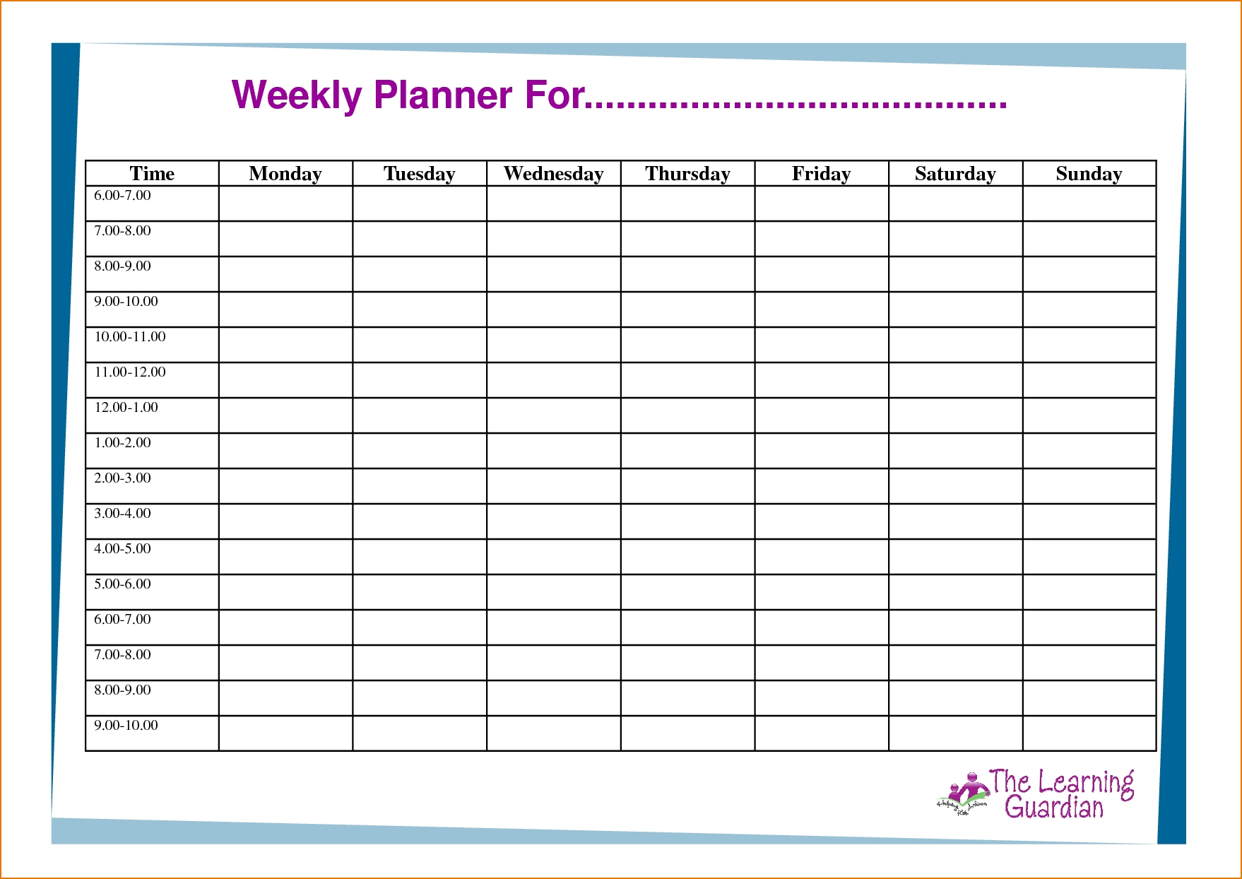 Sample Of A Weekly Calendar | Month Calendar Printable