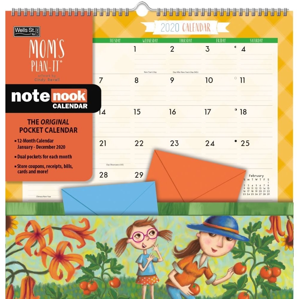 Wells Streetlang, 2020 Moms Note Nook Wall Calendar