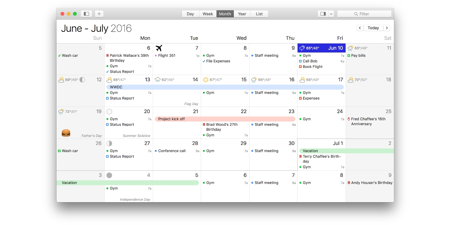 quickplan mac app calendar