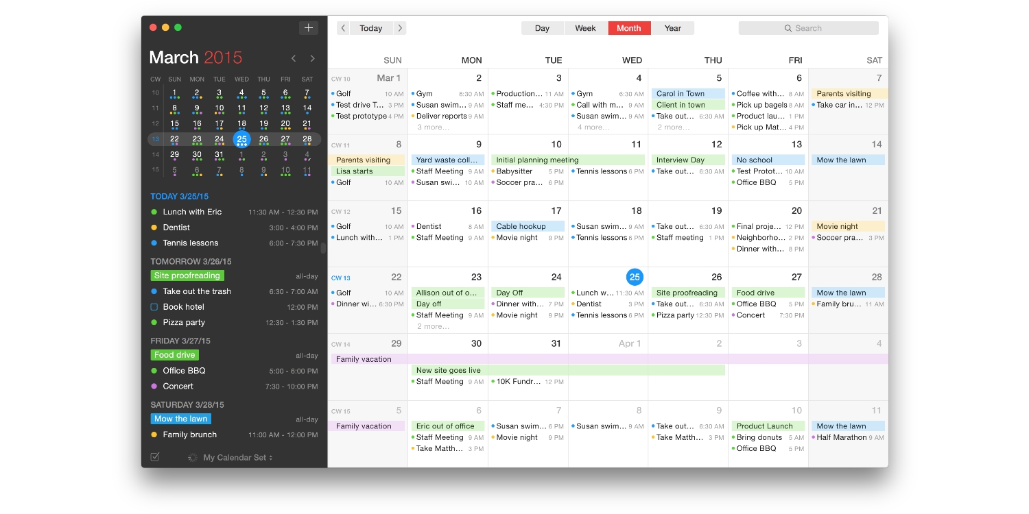 blank calendar for mac osx pages