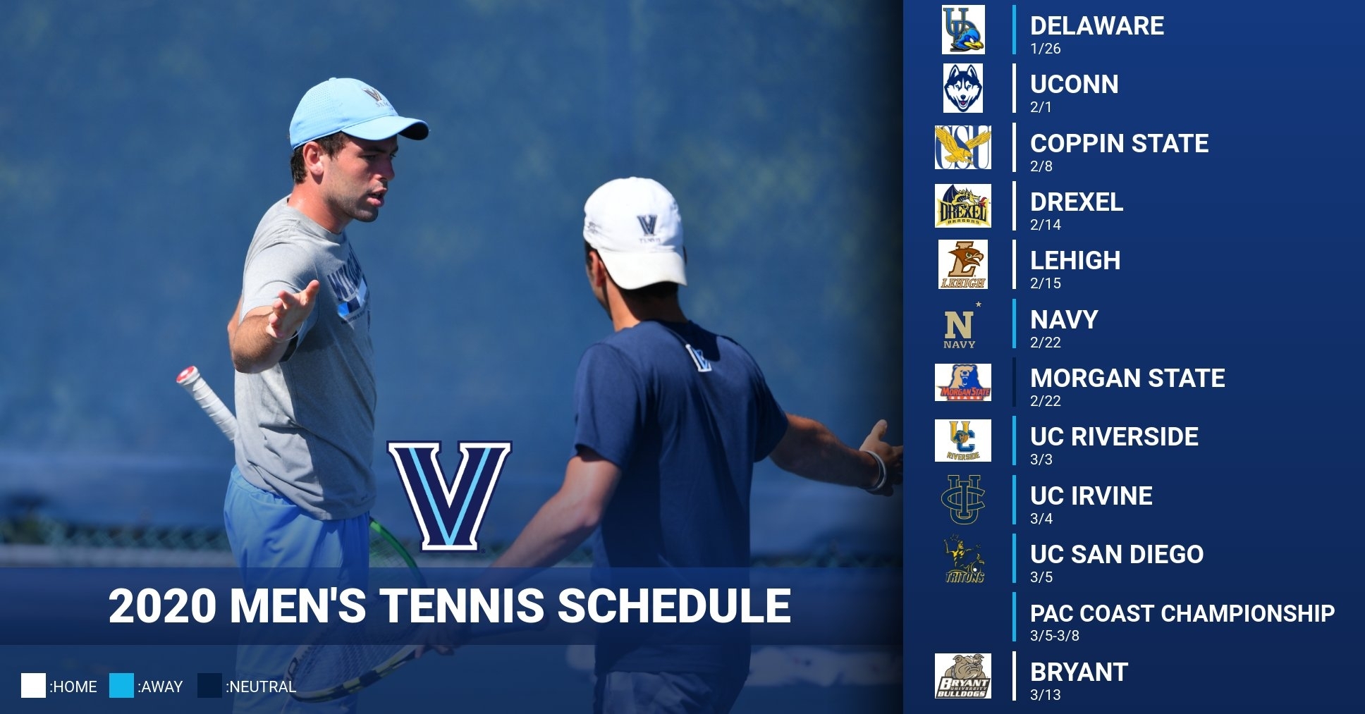 Wildcats Release 2020 Schedule - Villanova University Athletics