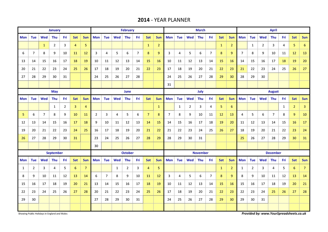 Year Planner France
