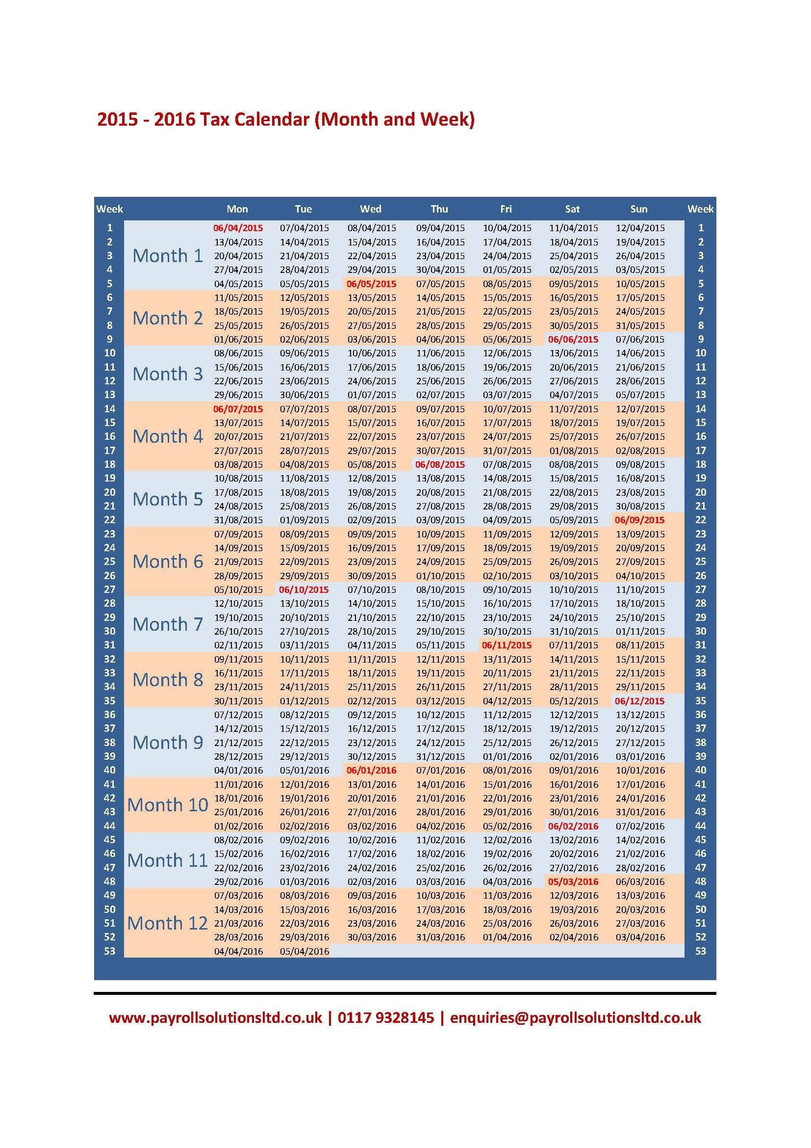 Tax Week Calendar Uk Month Calendar Printable Fiscal vrogue.co