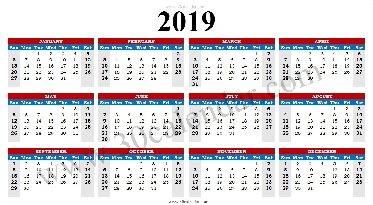 2019 Calendar Uk With Week Numbers | January 2019 Calendar