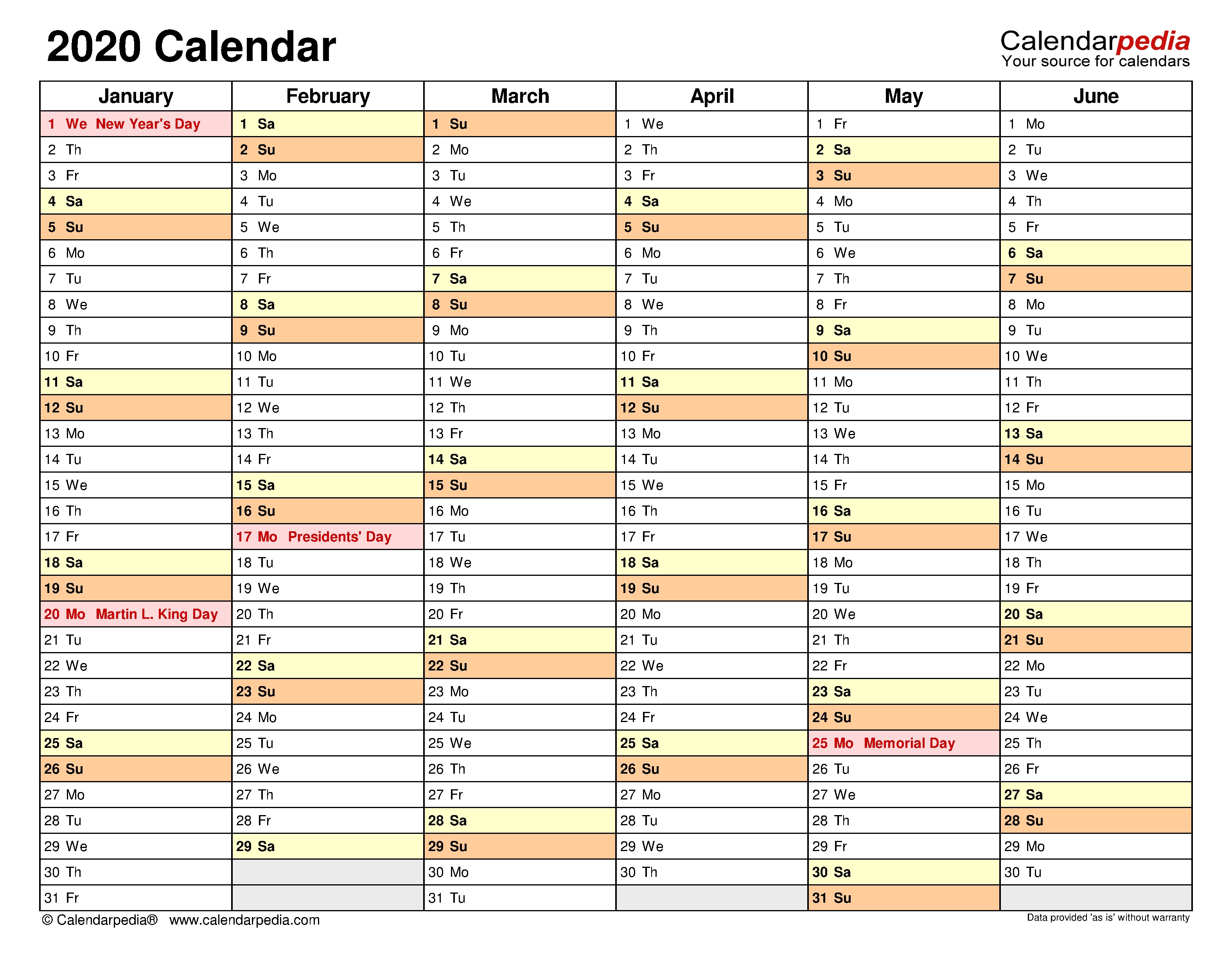 Calendar 2020 For Excel | Month Calendar Printable