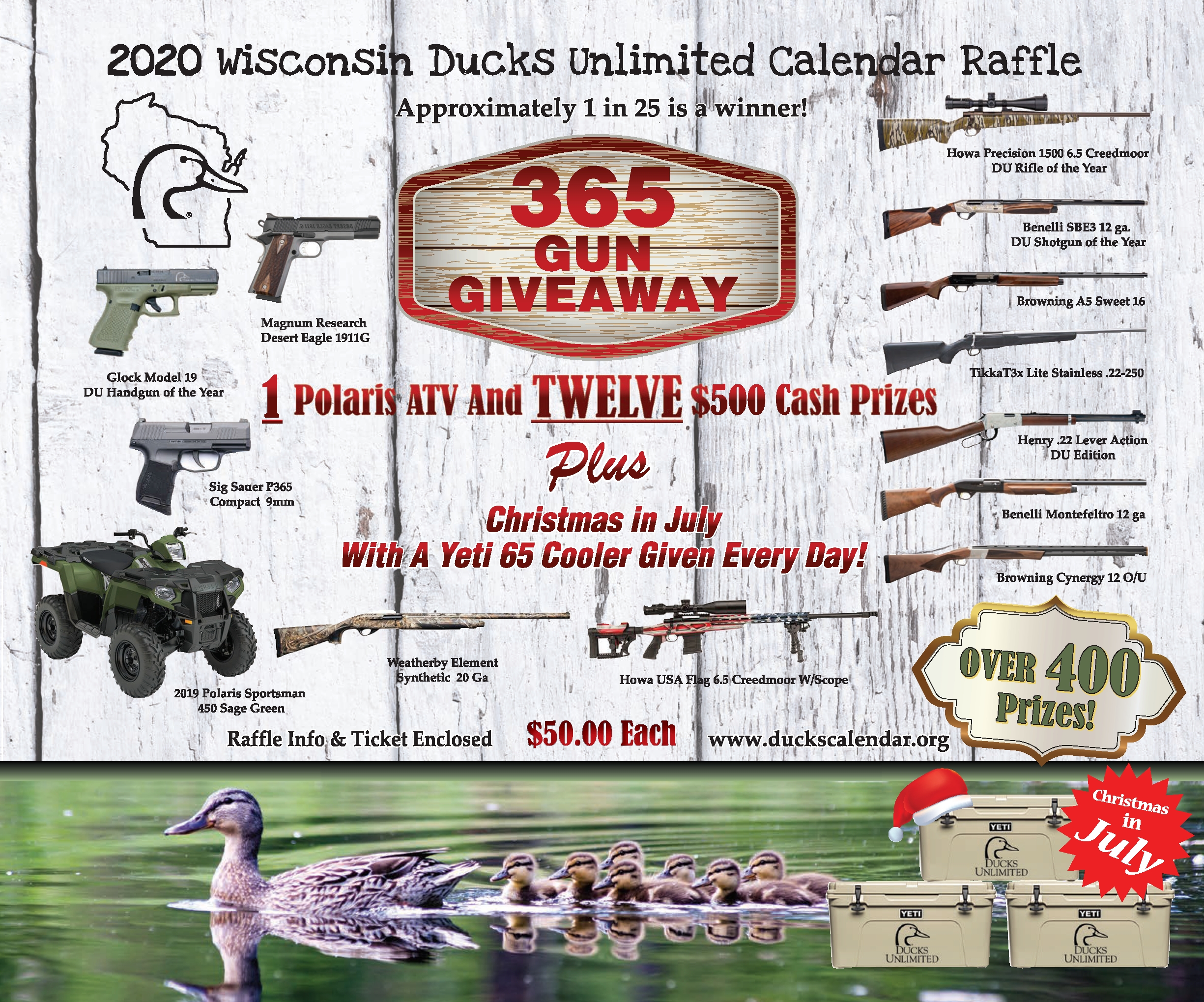 2020 Wi Du Calendars - Ducks Unlimited Calendar Raffle