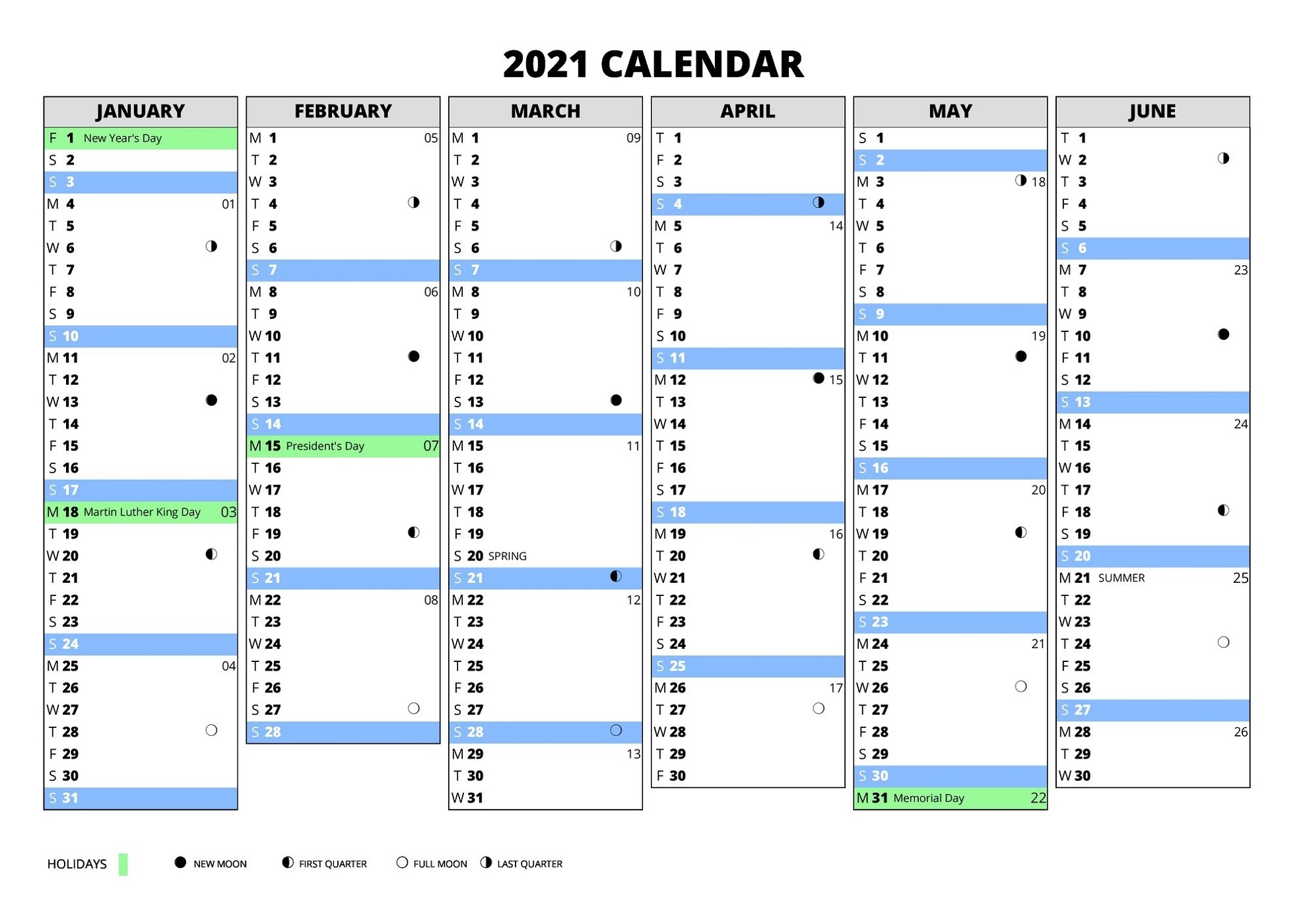 2021 Calendar With Week Numbers Excel Full | Calendar Shelter