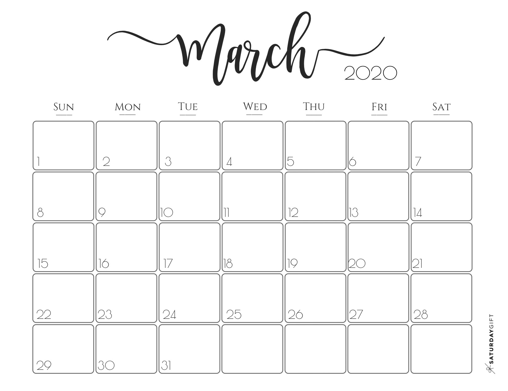 30 March 2020 Calendars You Can Download And Print