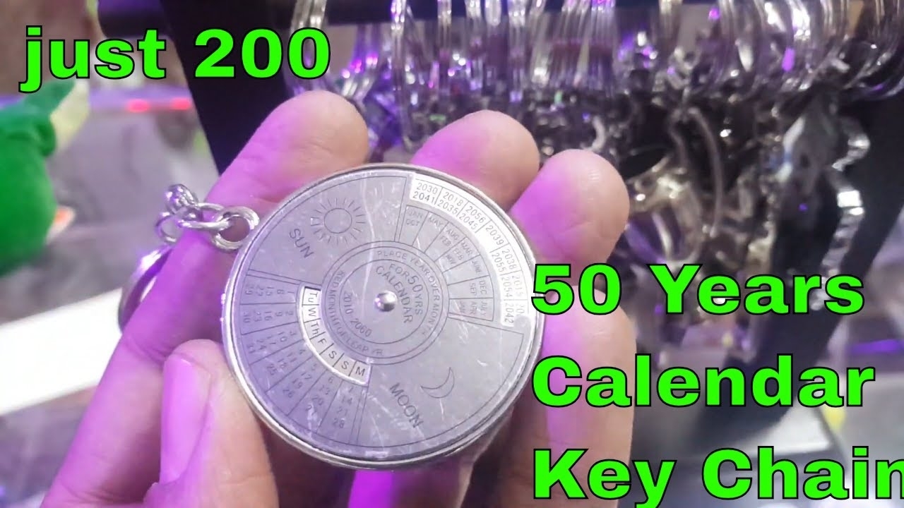 50 Year Calendar Keychain/keyring Compass || Super Toys Hub