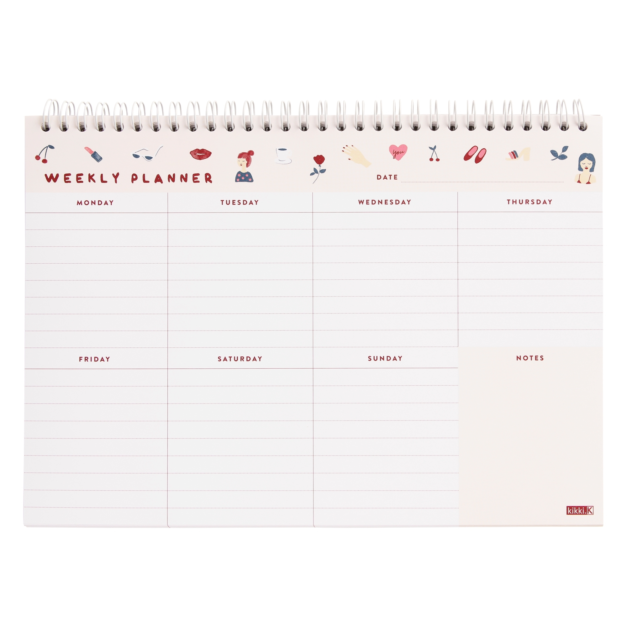 A4 Spiral Weekly Planner: There She Is | Kikki.k Us