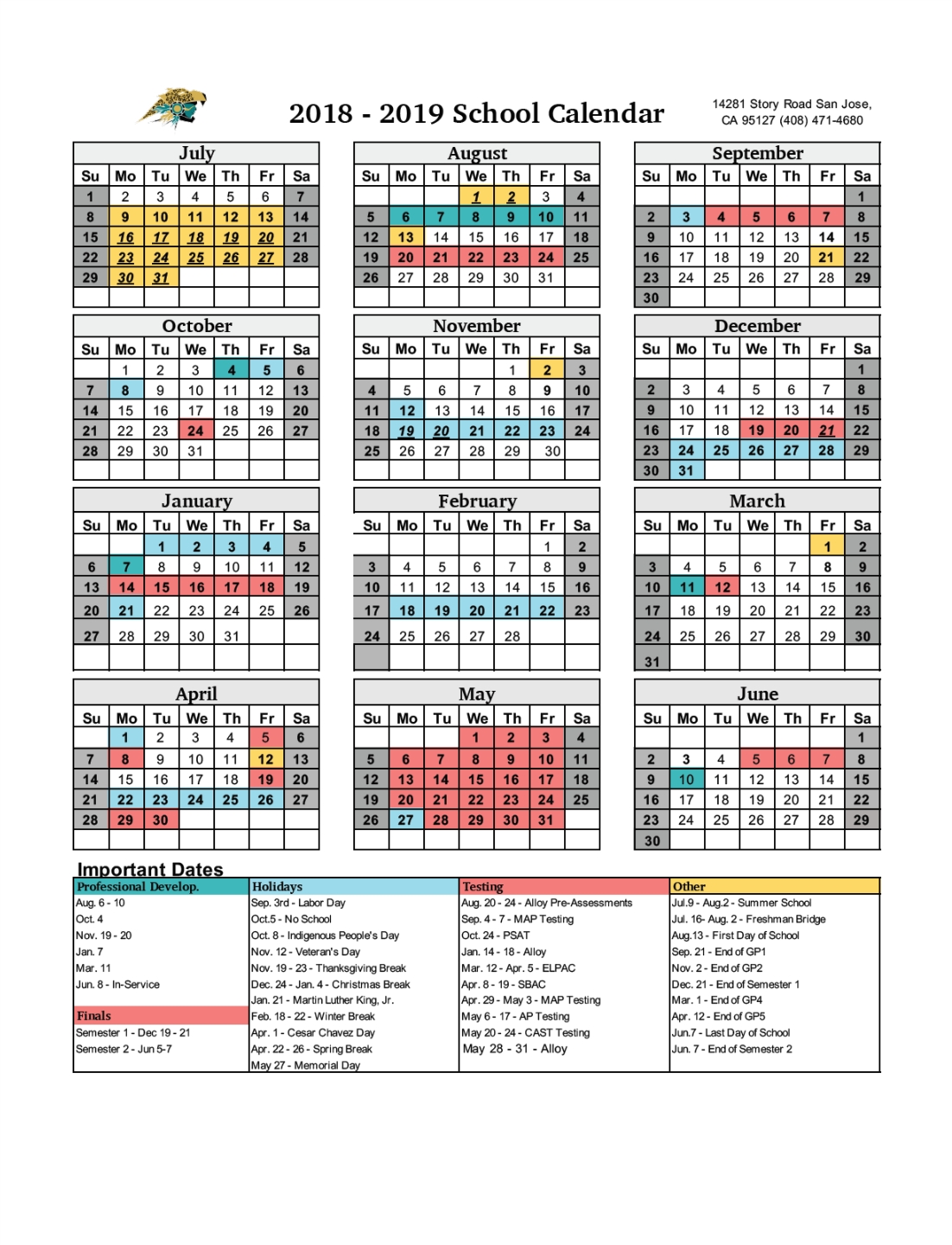 Academic Calendar - Miscellaneous - Roberto Cruz Leadership