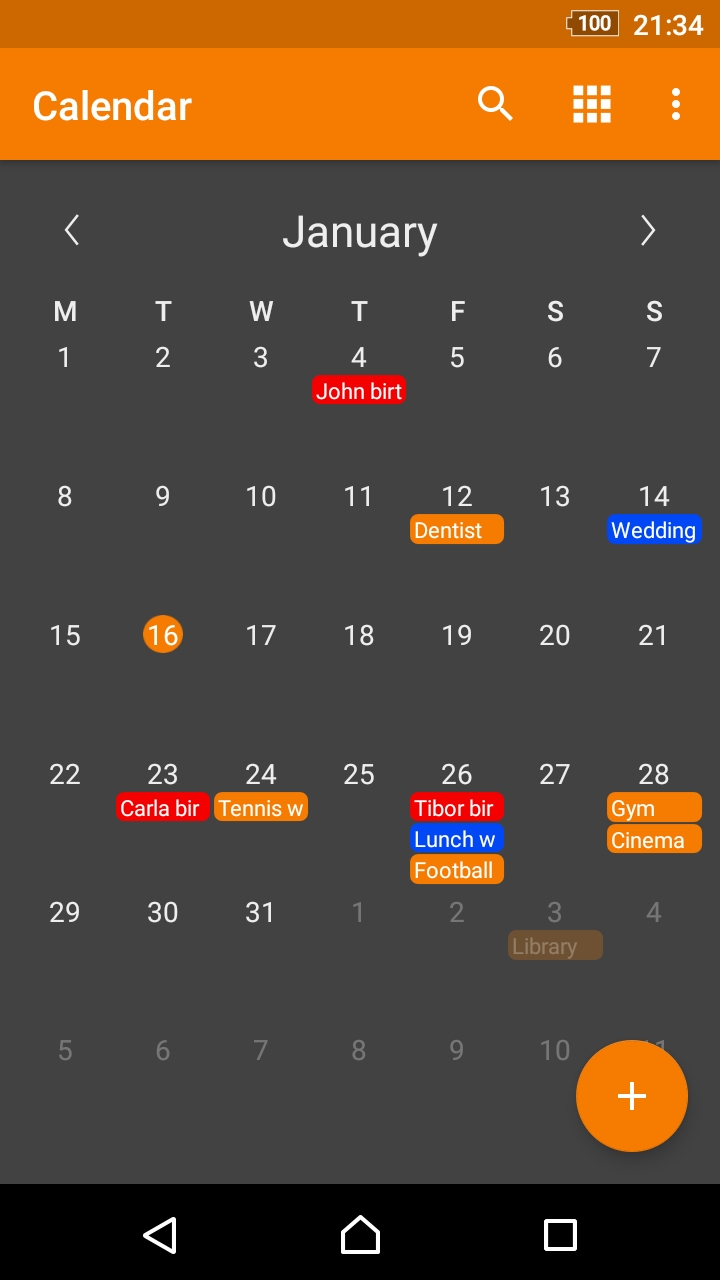 Week Calendar Library Android | Month Calendar Printable