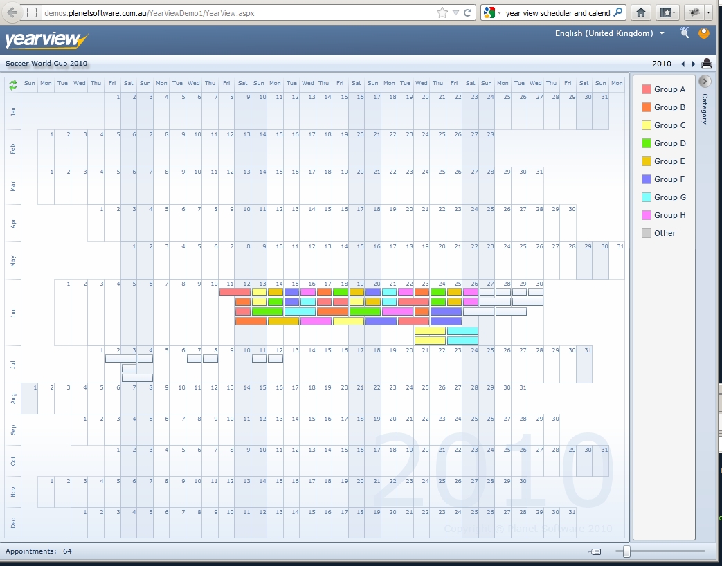 Any Year View Scheduler And Calendar Asp Control