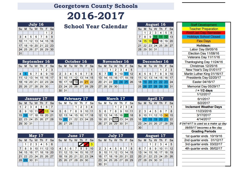 3 Year Calendar Georgetown Month Calendar Printable