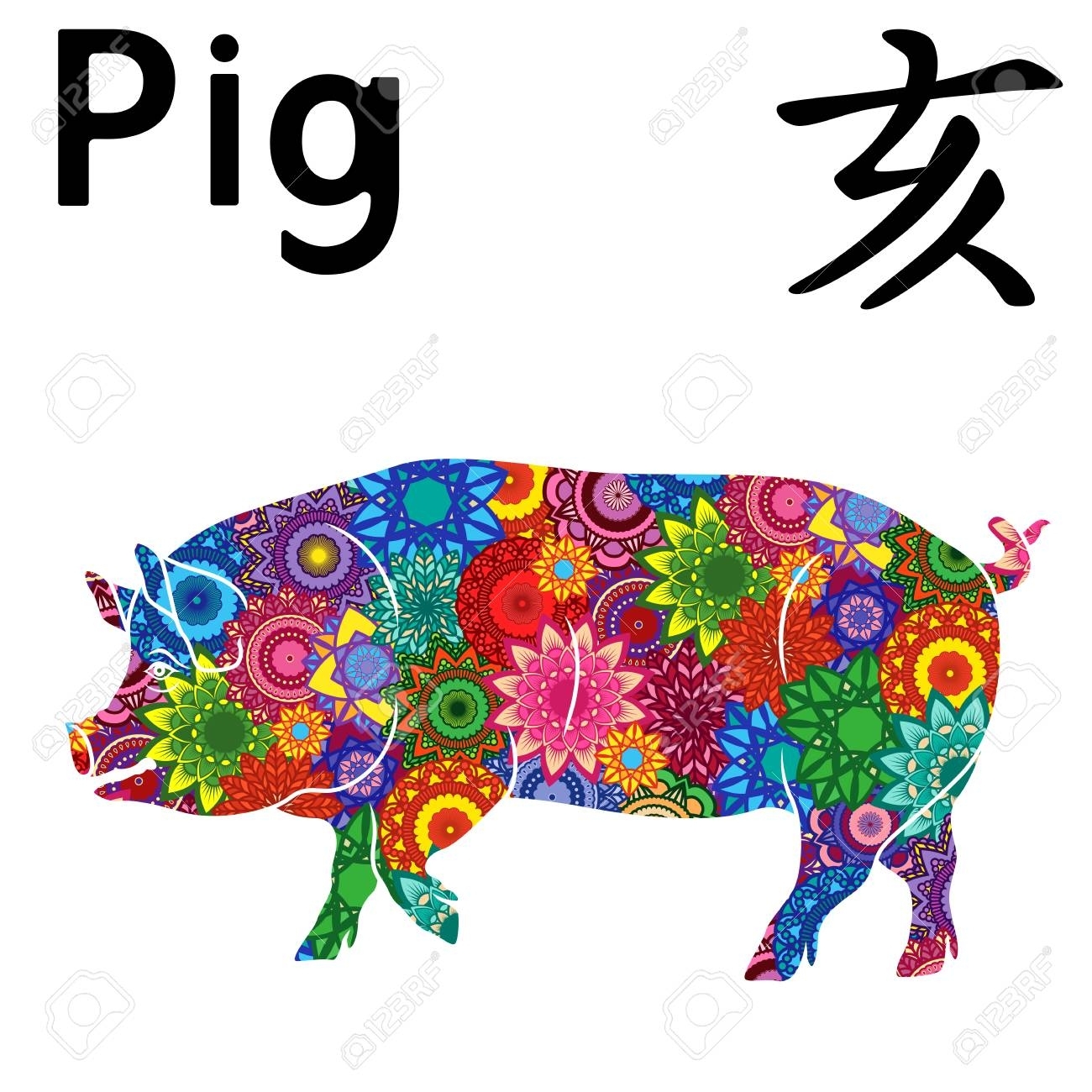 Big Pig, Chinese Zodiac Sign, Fixed Element Water, Symbol Of..