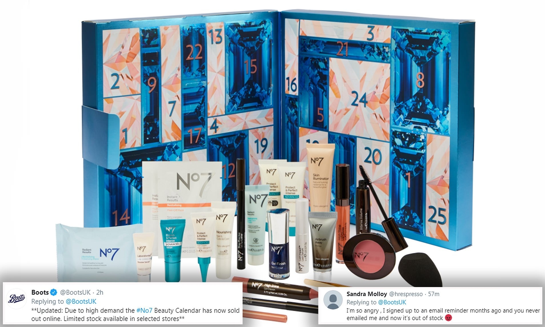Boots&#039; No7 Advent Calendar Sells Out Online Within Hours Of