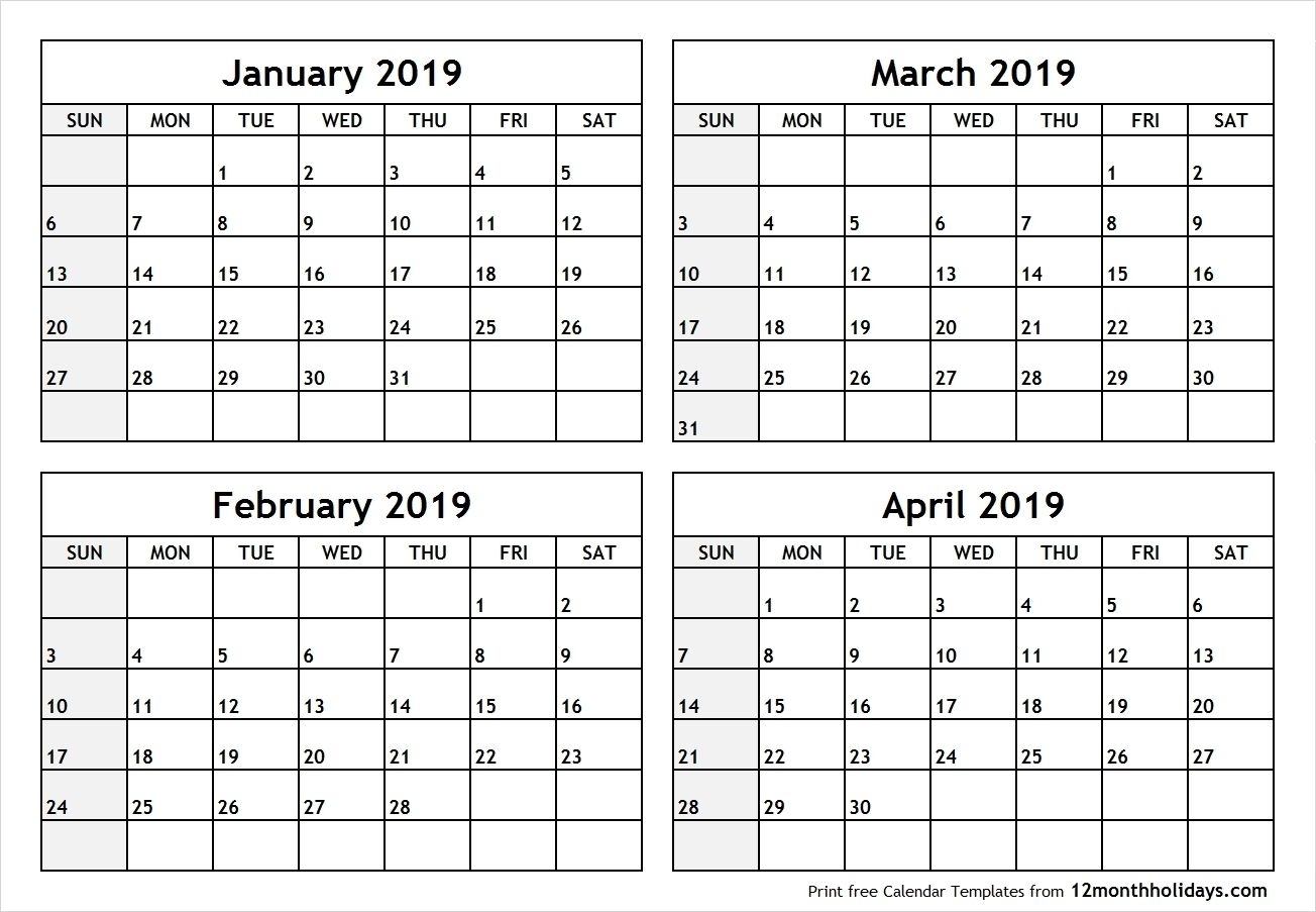 Calendar 2020 3 Months Per Page – Urgup.ewrs2018-4 Month Per