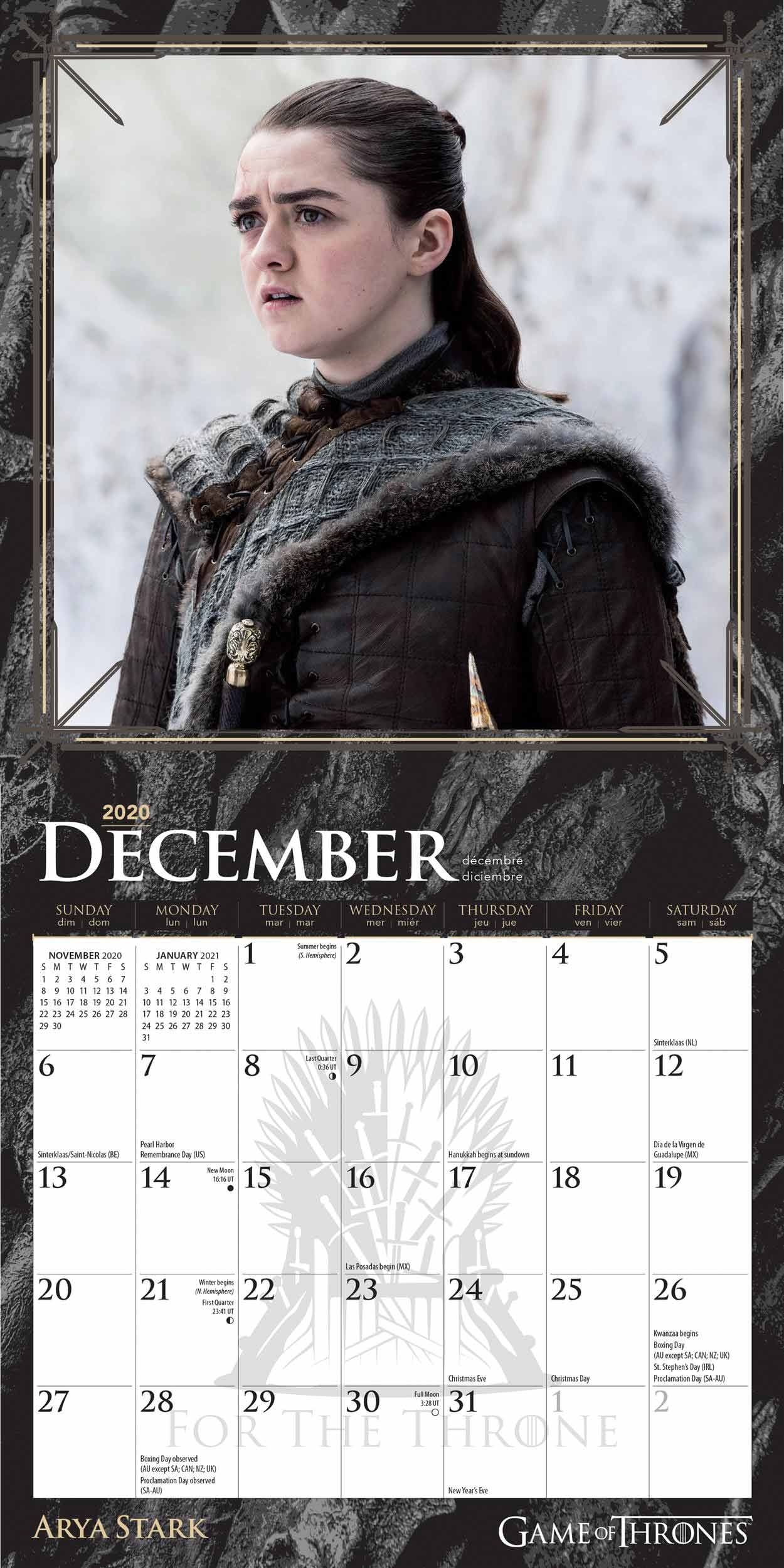 Calendar 2020 Game Of Thrones | Calendar Printables Free