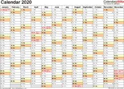 Calendar 2020 (Uk) | 17 Free Printable Pdf Templates