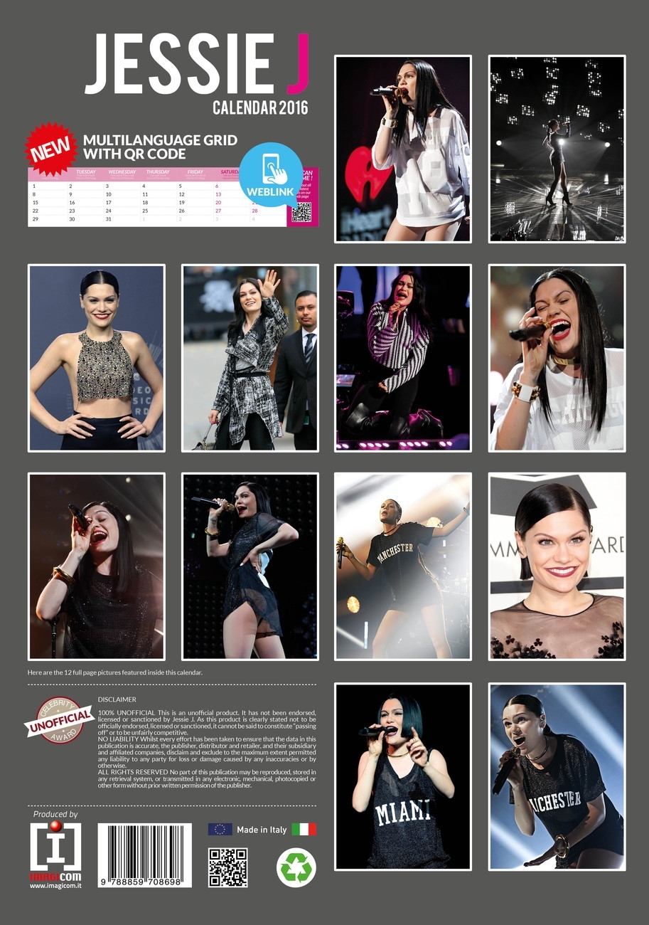 Calendar 2021 Jessie J