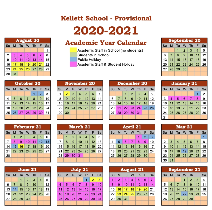 Calendar - Kellett School - The British International School