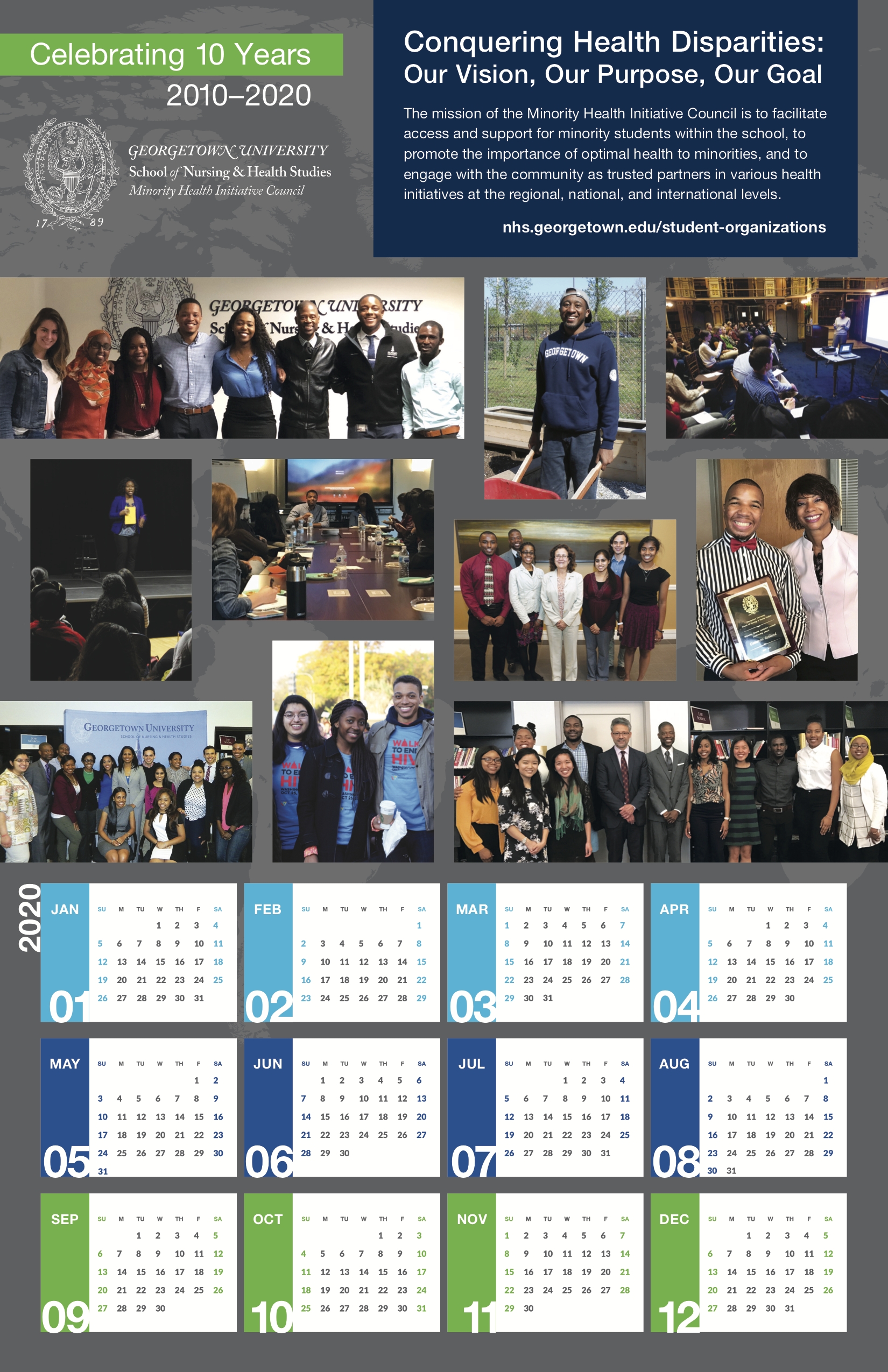 Calendar | School Of Nursing &amp; Health Studies | Georgetown