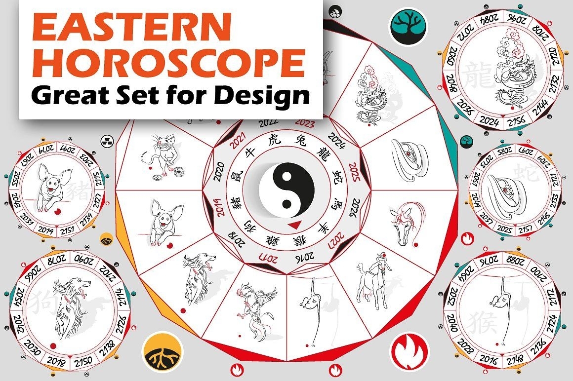 Chinese Zodiac Wheel Printable 5649