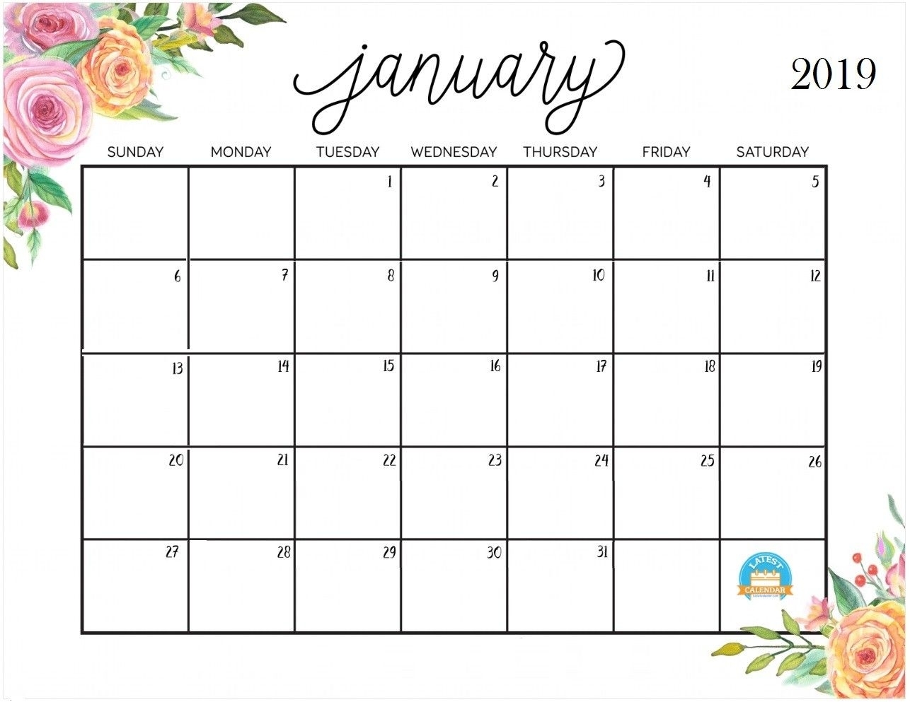 Cute January 2020 Calendar Printable Wallpapers Hd | August