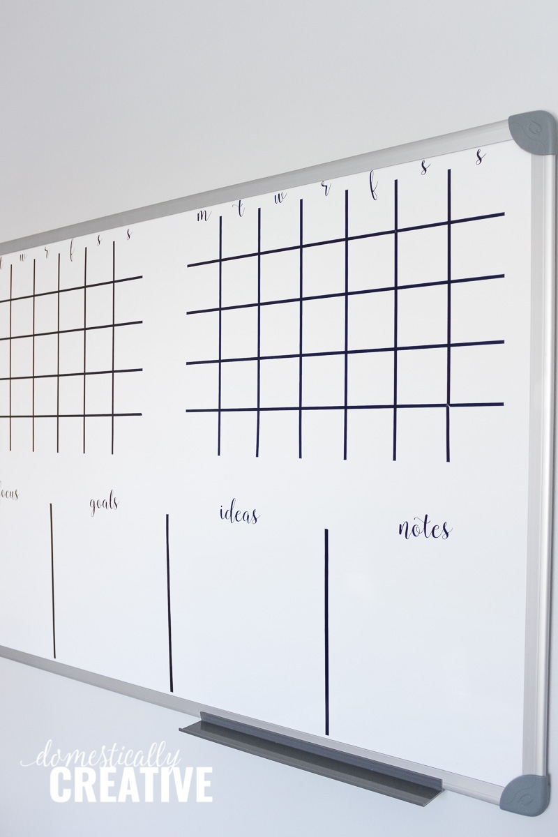 Diy Whiteboard Calendar And Planner | Domestically Creative