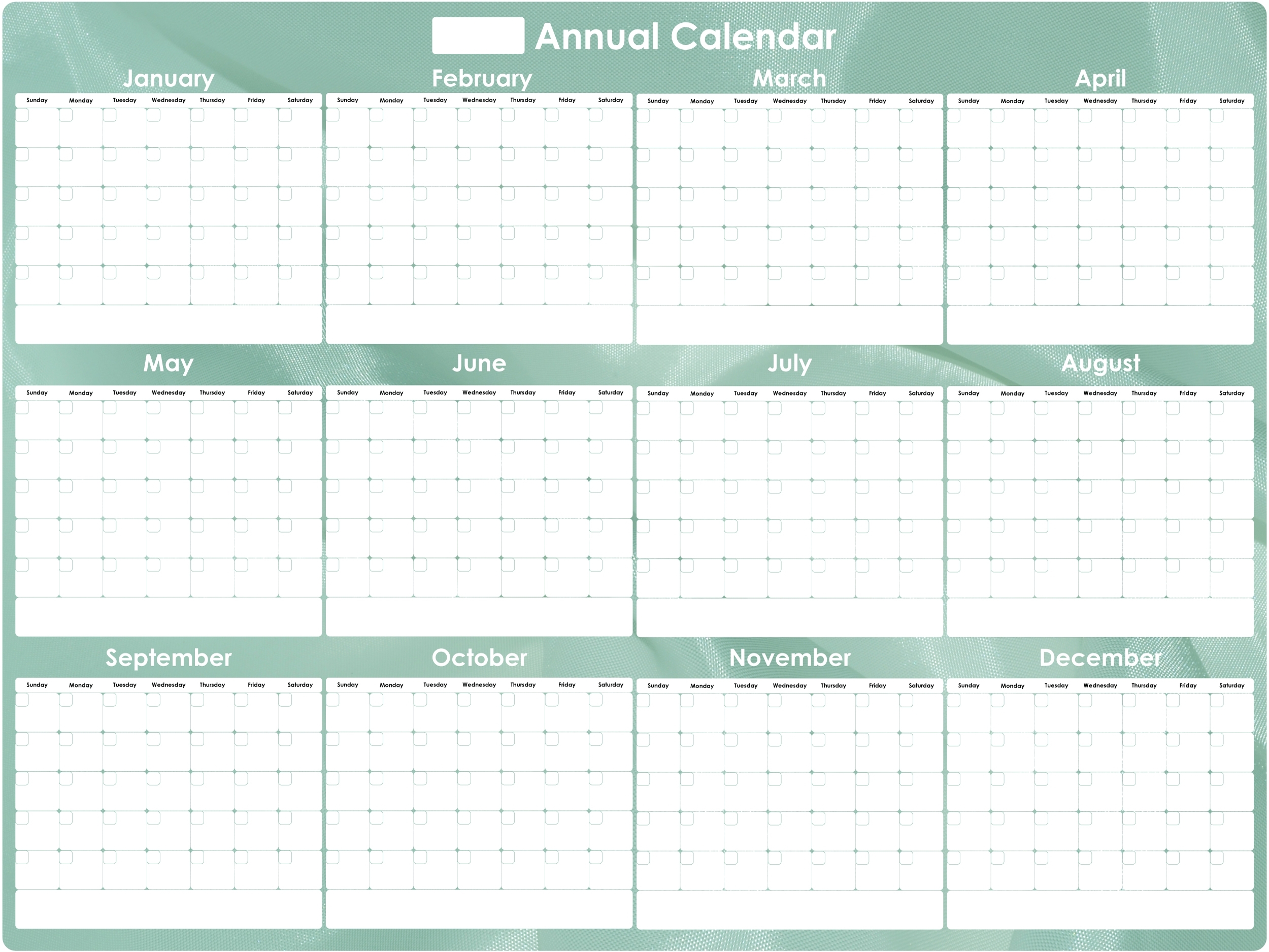 Year Calendar Dry Erase Board Month Calendar Printable