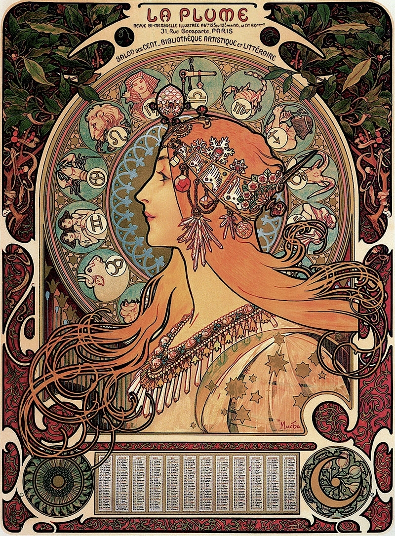 Everything Alphonse Mucha — Alphonse Mucha - Zodiac (1896