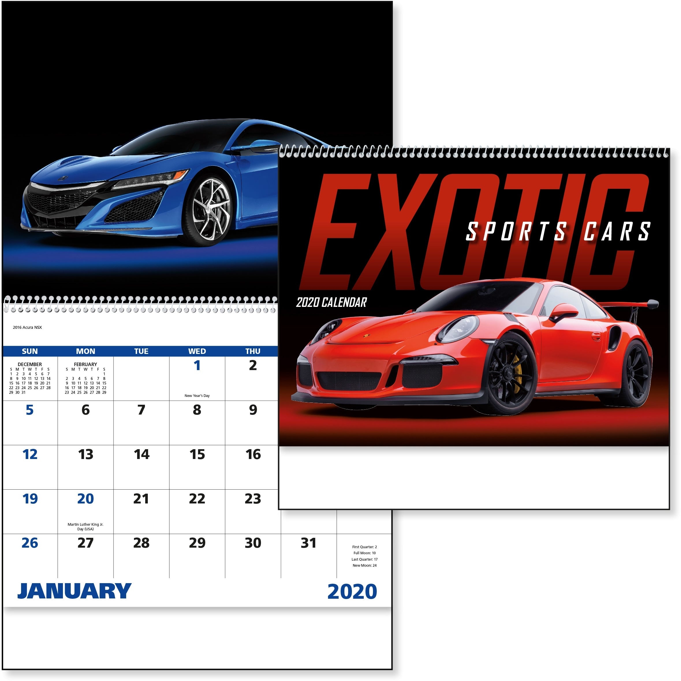 Exotic Sports Cars Calendar (2021, Spiral)