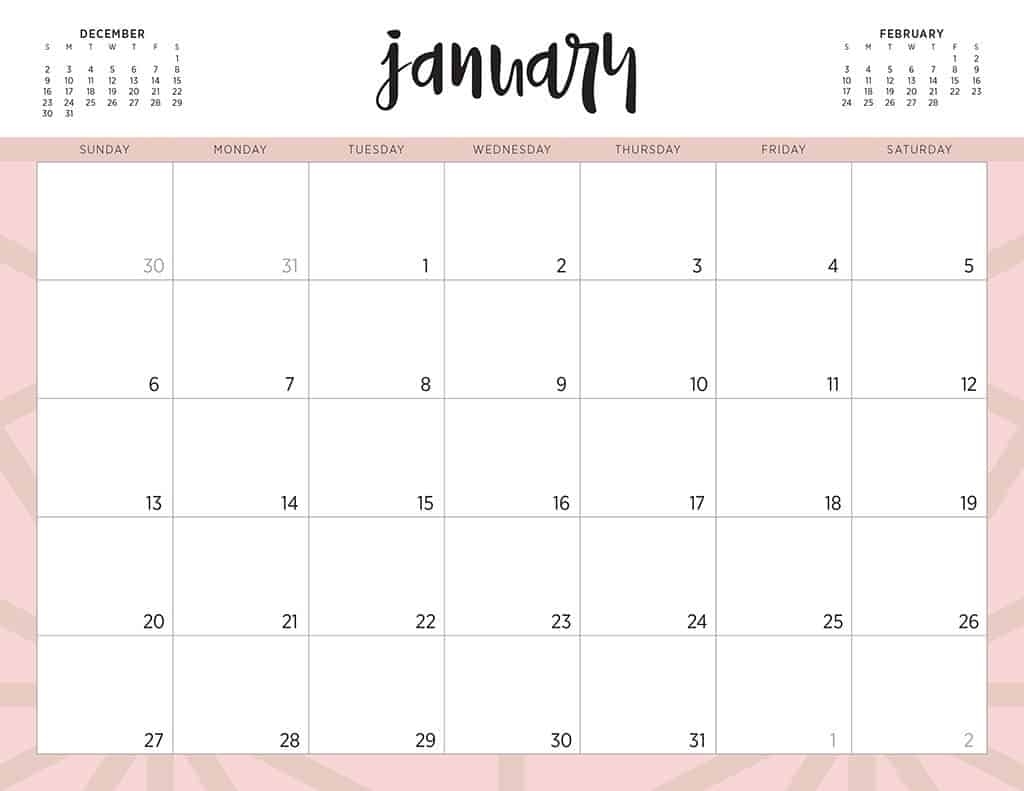 Free 2019 Printable Calendars - 46 Designs To Choose From!