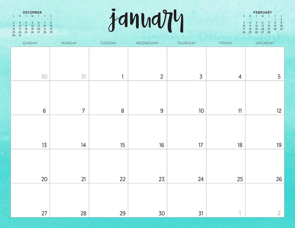 Free 2019 Printable Calendars - 46 Designs To Choose From!