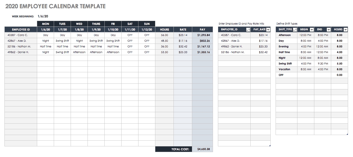 Free Blank Calendar Templates - Smartsheet