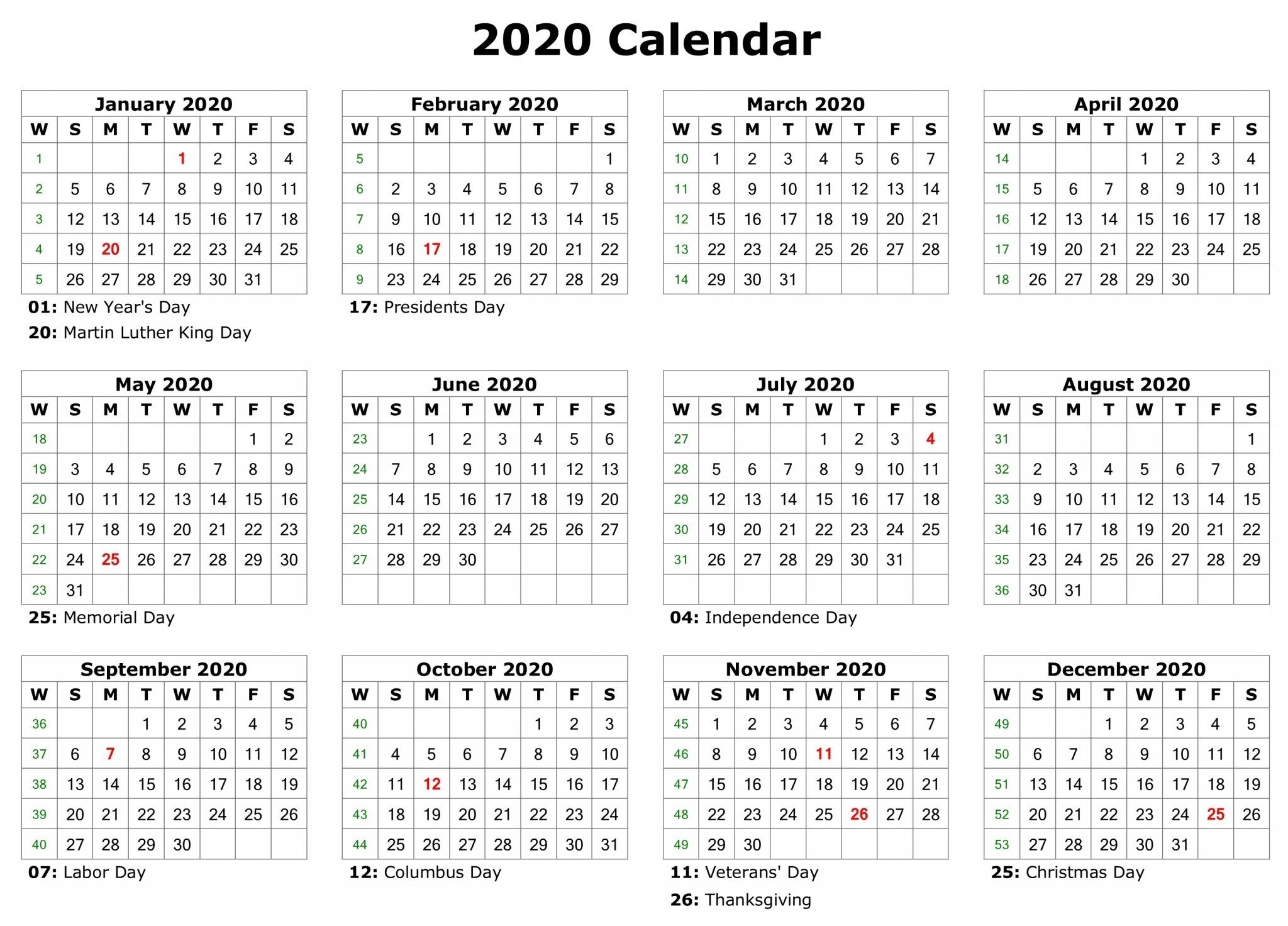 Free Monthly Calendar Creator 2020 (With Images) | Printable