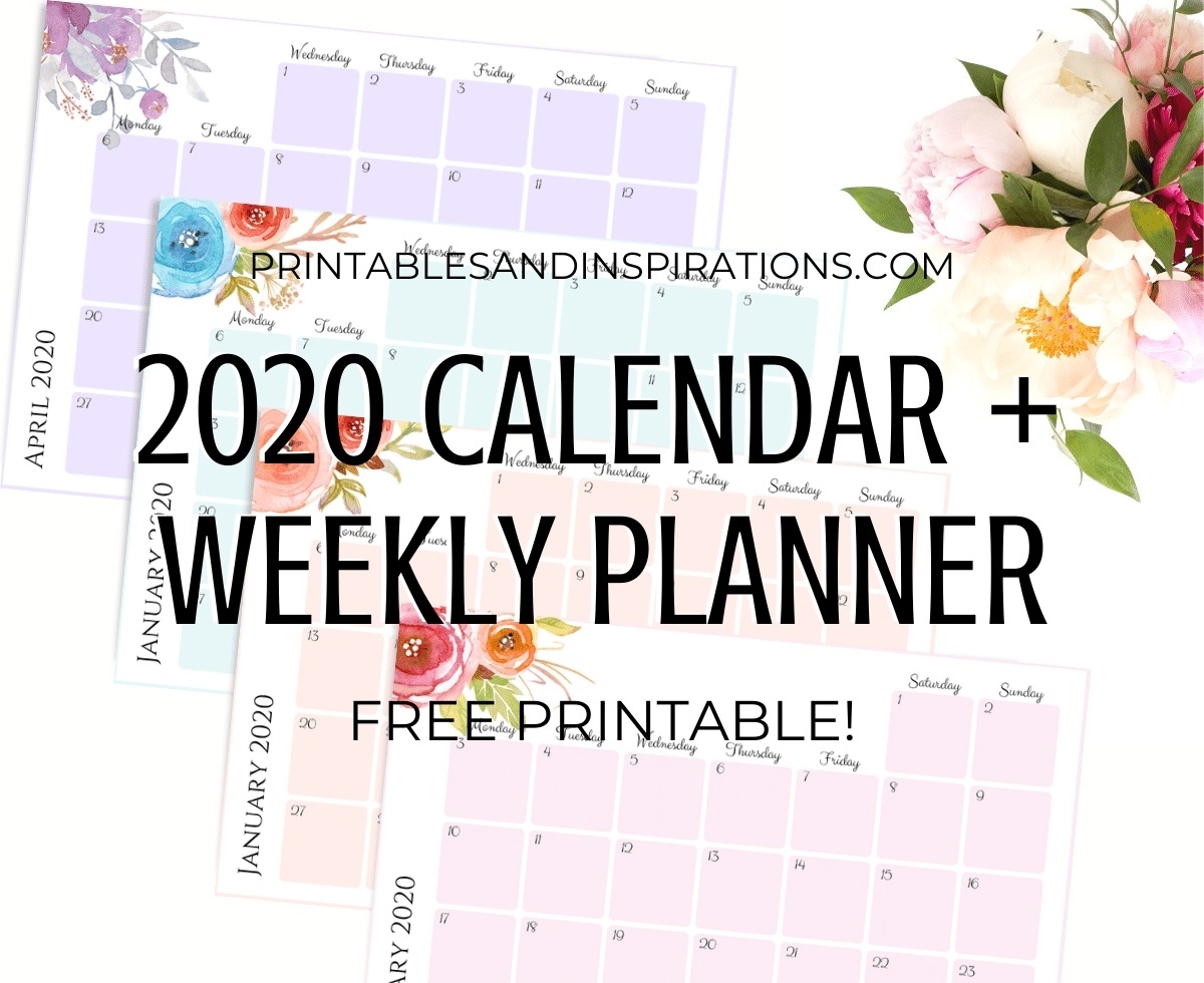 Free Printable Calendar And Planner 2020