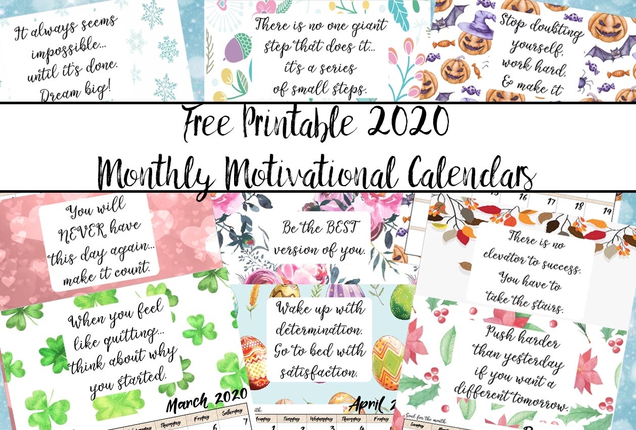 Free Printable Calendars With Inspirational Quotes Month Calendar