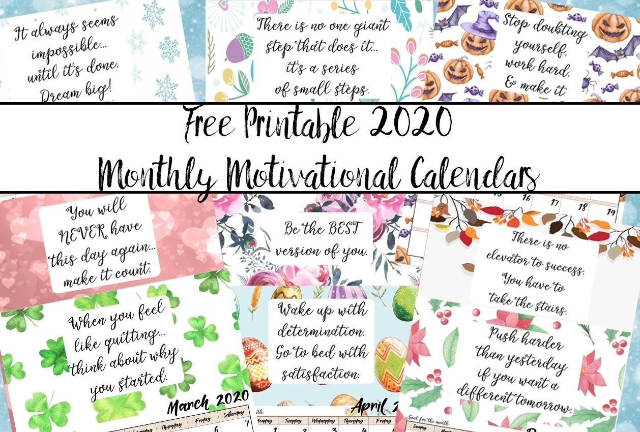 Motivational Monthly Calendar