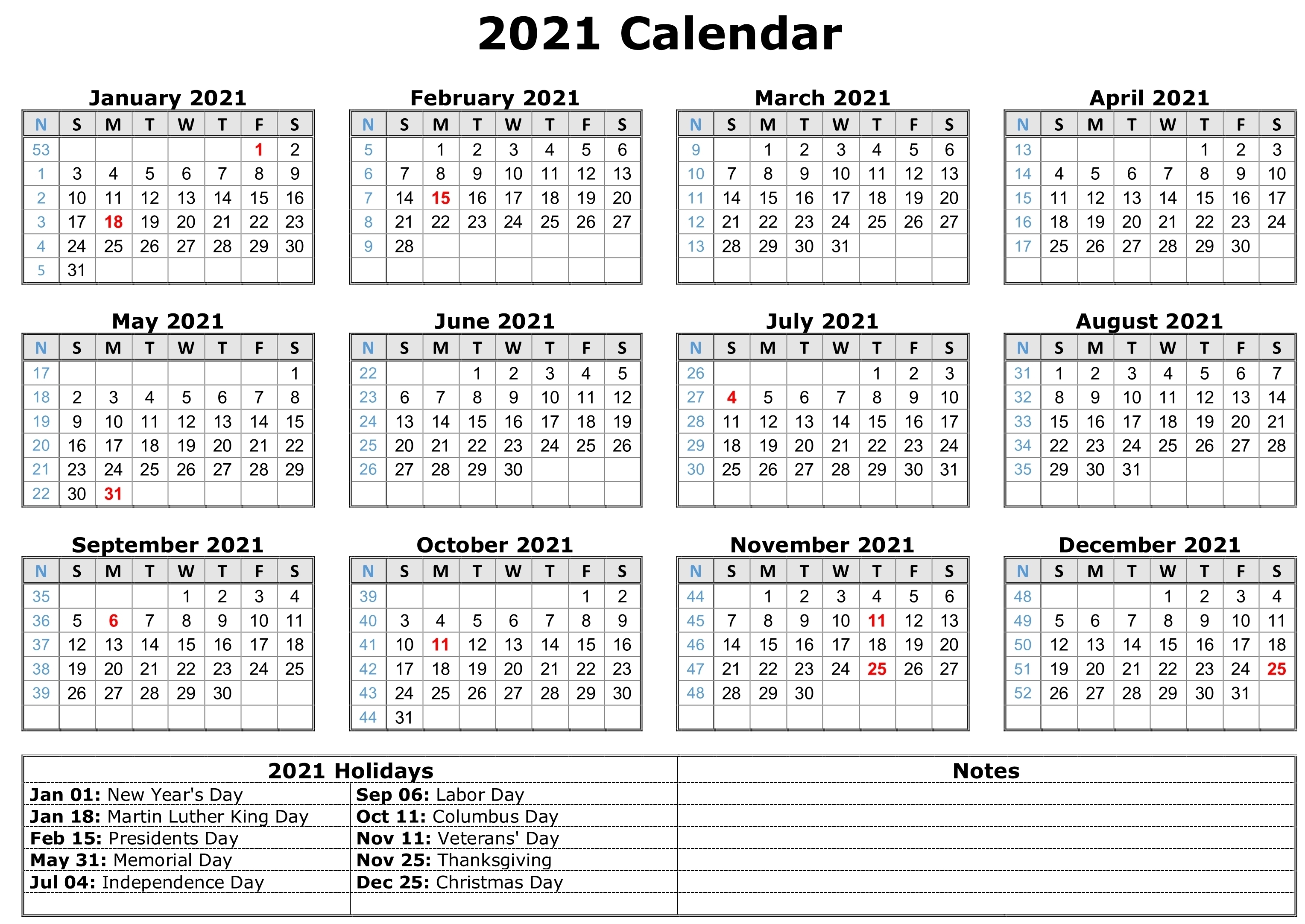 Free Printable Calendar Year 2021 Month Calendar Printable   Free Printable 2021 Monthly Calendar With Holidays Word Pdf 1 