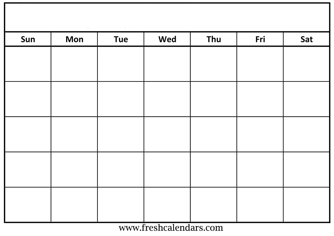 Free Printable Blank Calendar 2020