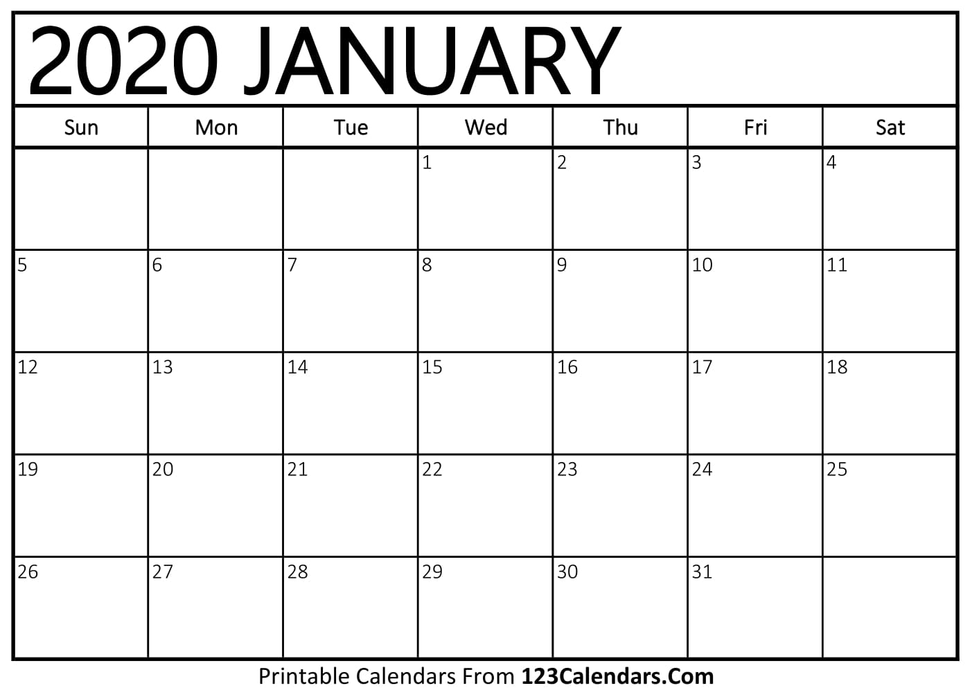 Free Printable Calendar | 123Calendars